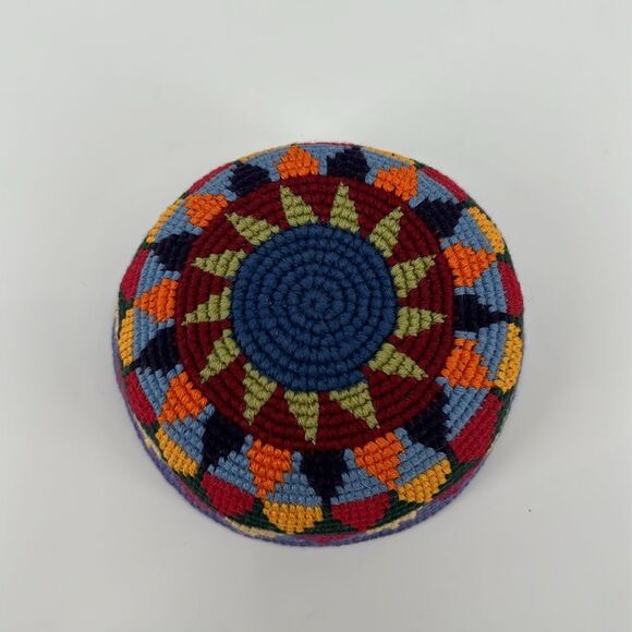 Fiber Arts Bowl 4" Trinket Catch-all Sun Southwest Multicolor Soft Flexible - Picture 6 of 6